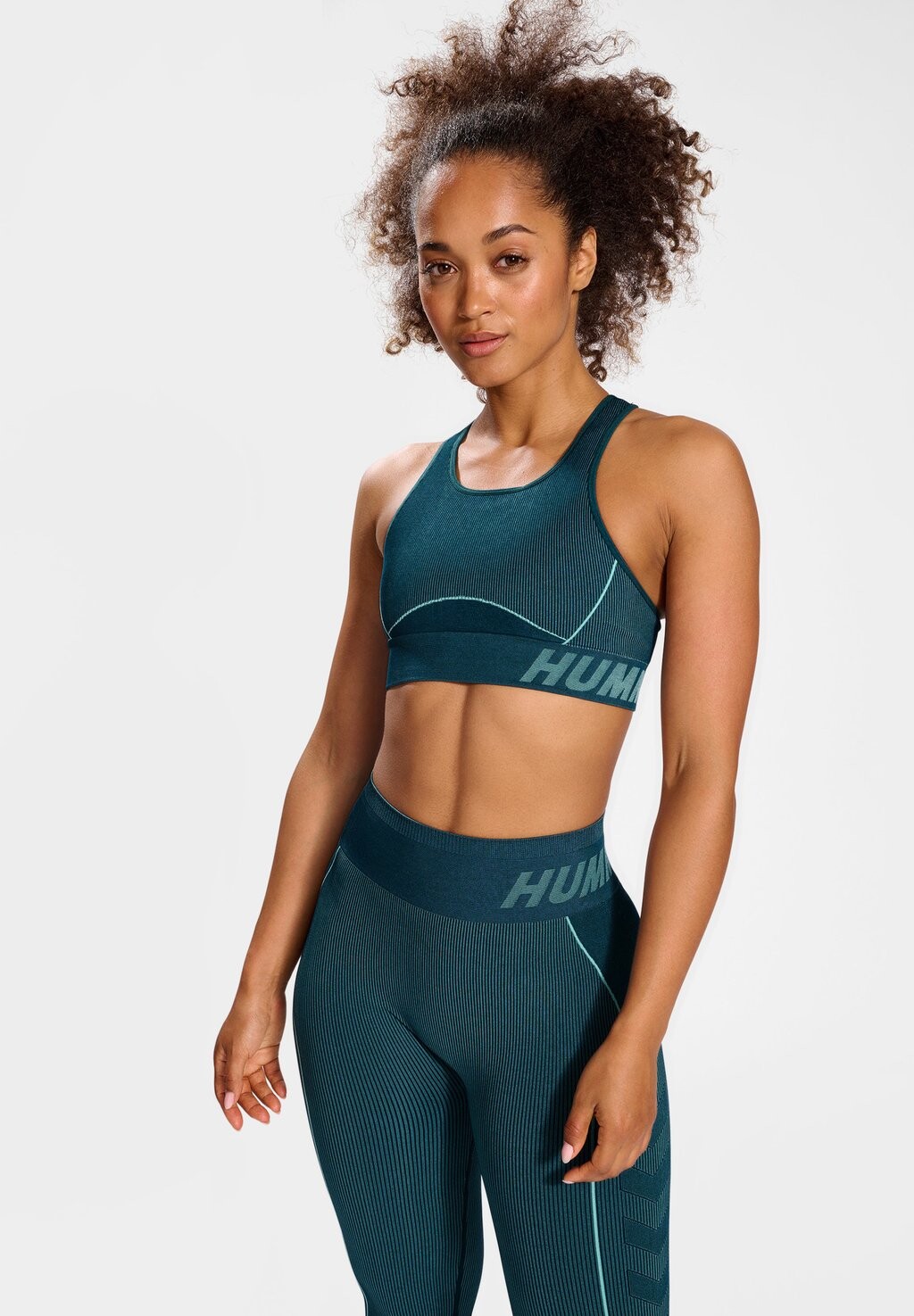 

Спортивный бюстгальтер со средней поддержкой Hummel, бирюзовый