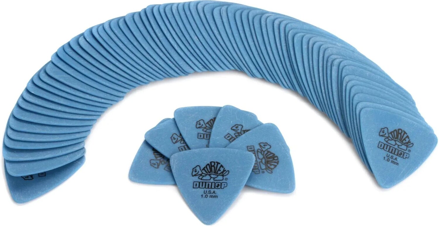 

Треугольные медиаторы Dunlop Tortex — синие, 1,0 мм (72 шт.)