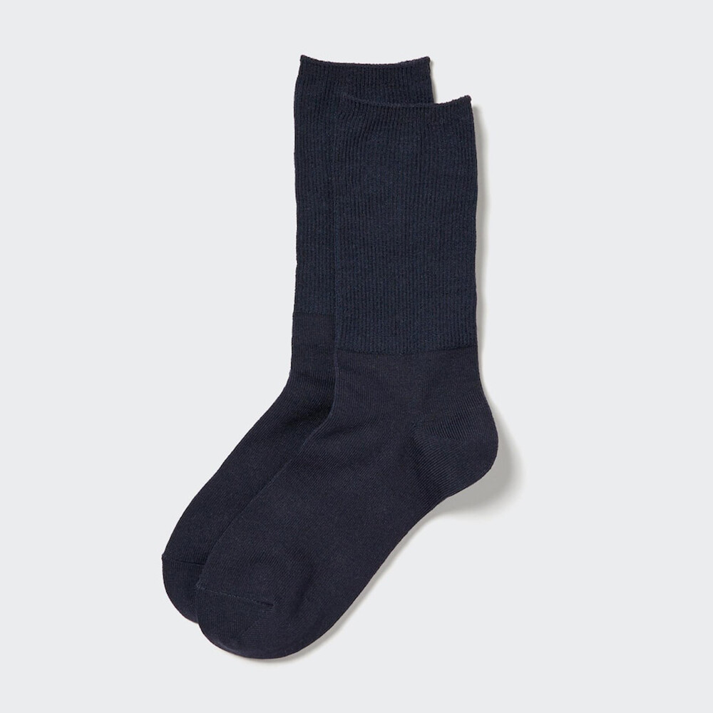 

Женские носки Uniqlo HEATTECH в рубчик, темно-синий
