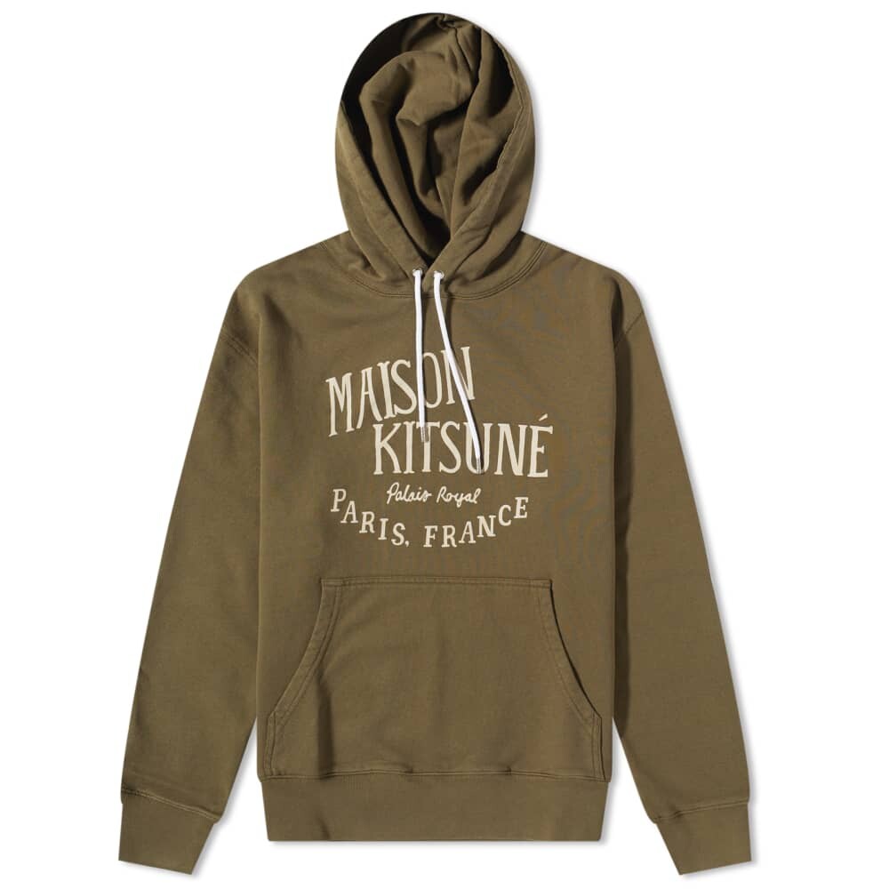 

Классическое худи Maison Kitsune Palais Royal, хаки