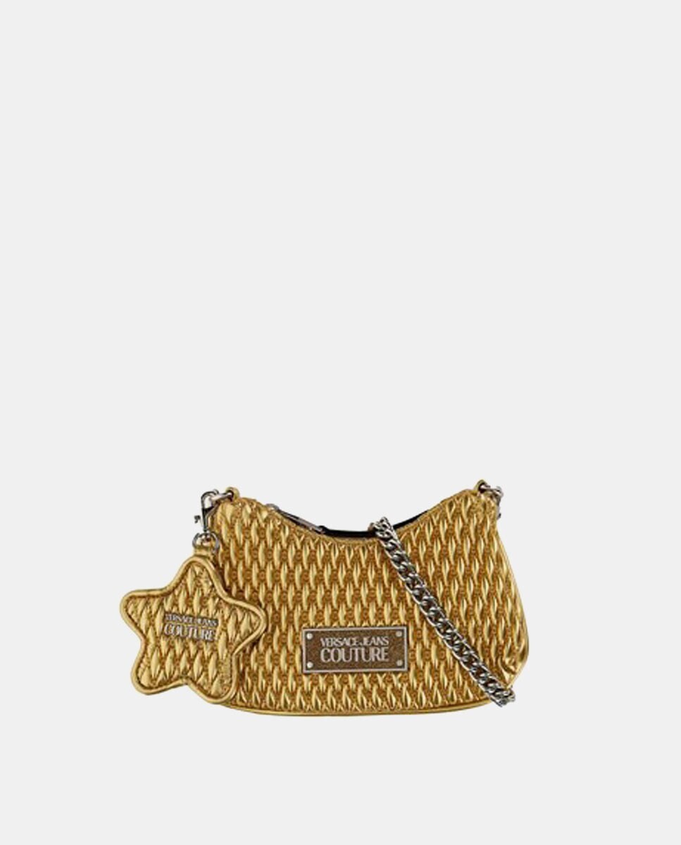 

Хобо с золотой подкладкой и застежкой-молнией Versace Jeans Couture, золотой