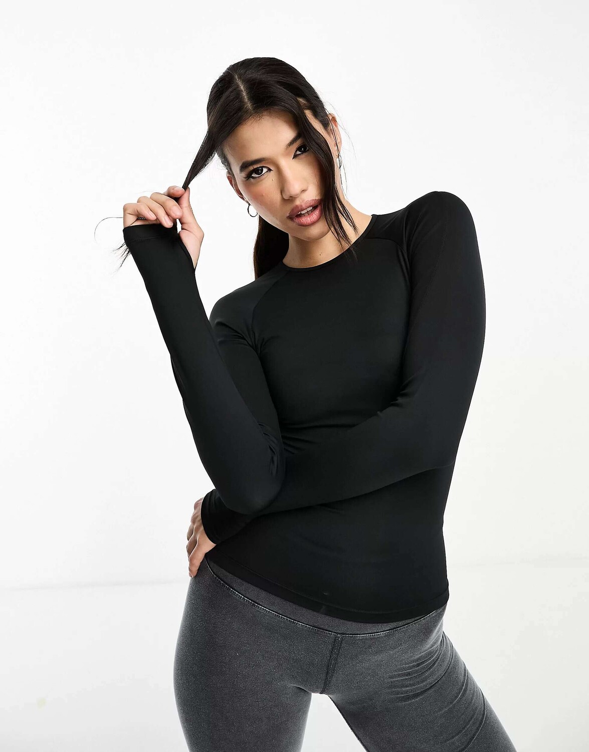 

Топ ASOS Icon с длинными рукавами узкого кроя