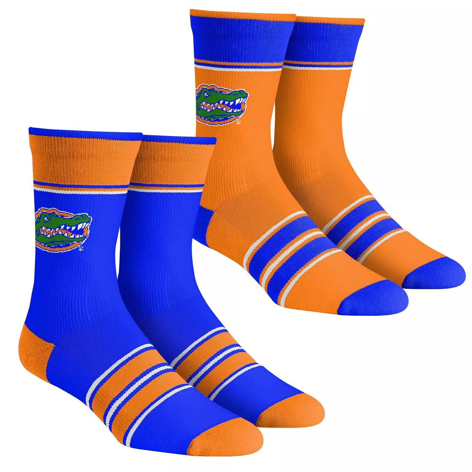 

Комплект из 2 носков в несколько полосок Youth Rock Em Socks Florida Gators Team Crew Unbranded