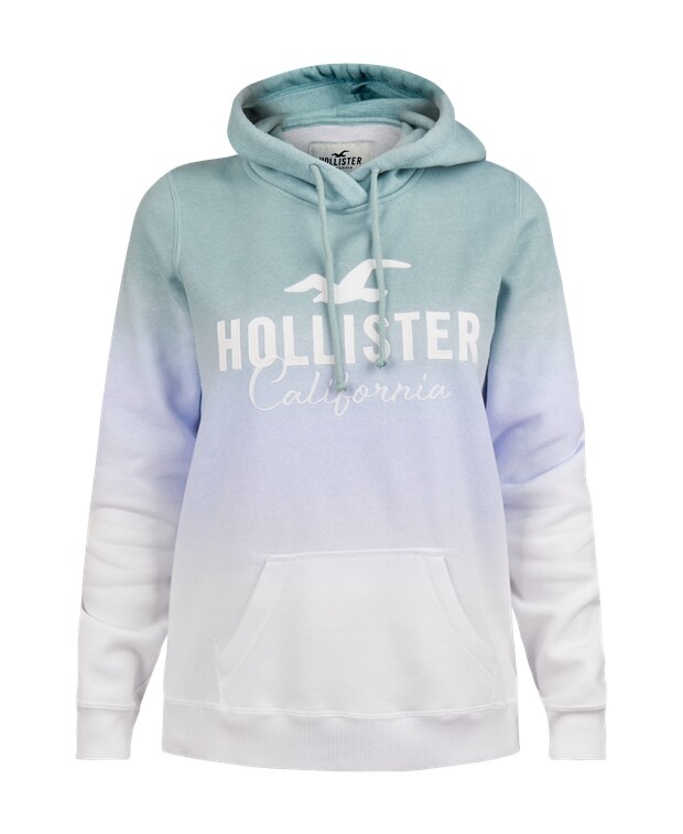 

Толстовка с капюшоном Hollister, бирюзовый