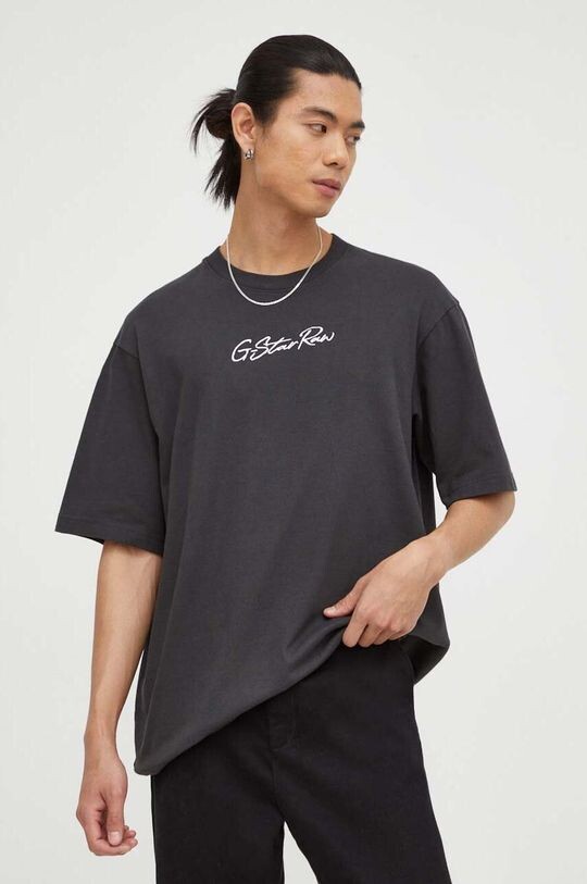 

Хлопковая футболка G-Star Raw, серый