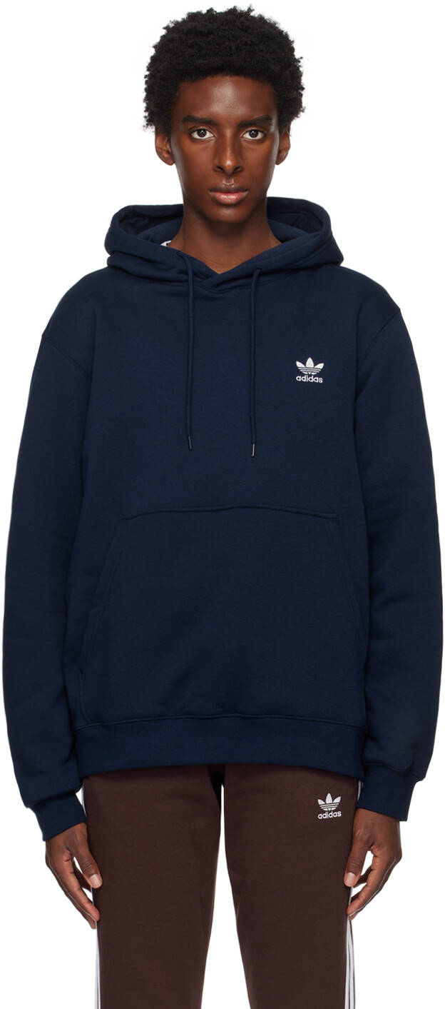 

Темно-синяя худи с трилистником adidas Originals, Синий