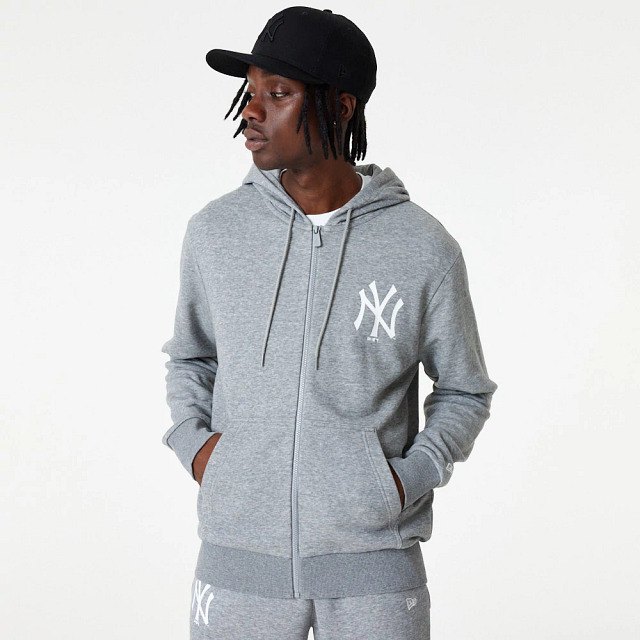 

Толстовка New Era MLB Essentials New York Yankees Full Zip, серый