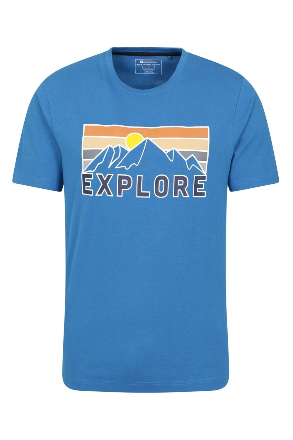 

Мужская футболка Explore из натурального хлопка Mountain Warehouse, синий