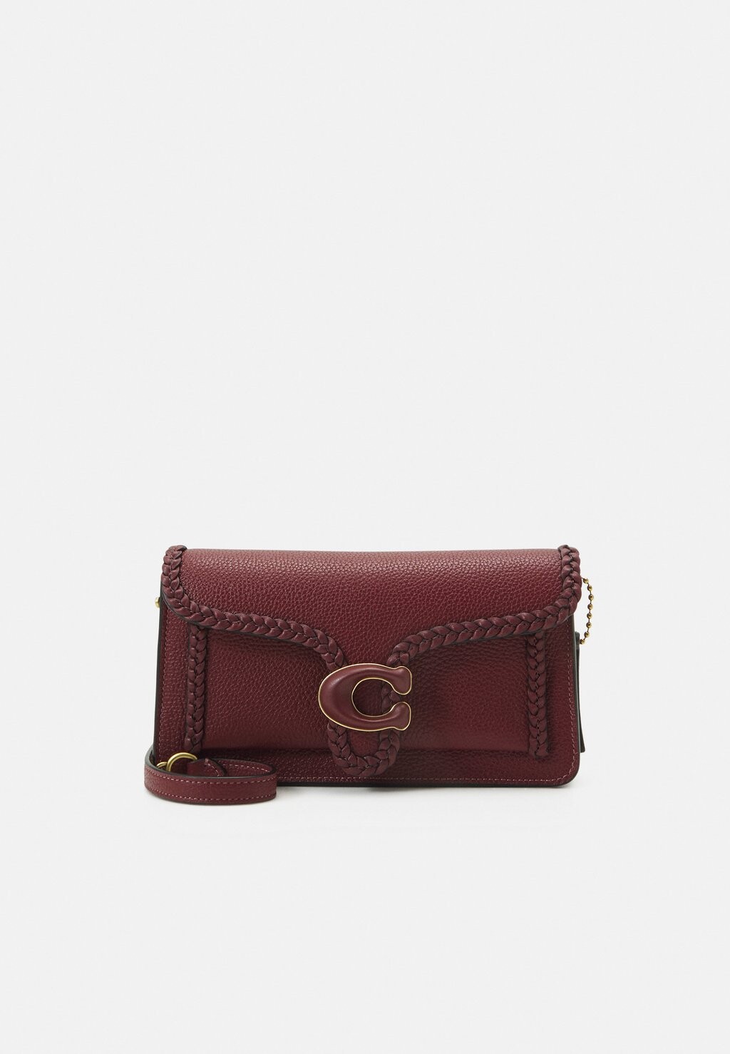 

Сумка Coach КЛАТЧ С ПЛЕТЕННОЙ ОТДЕЛКОЙ ИЗ ПОЛИРОВАННОЙ ГАЛЬКИ НА ЦЕПИ, цвет wine