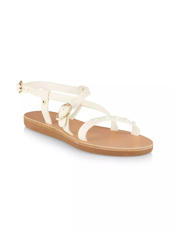 

Мягкие сандалии Sofia Pearls для маленьких девочек и девочек Ancient Greek Sandals, цвет off white