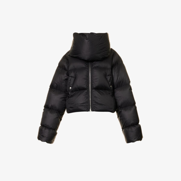 

Утепленная куртка-ракушка с воротником-воронкой Rick Owens, черный