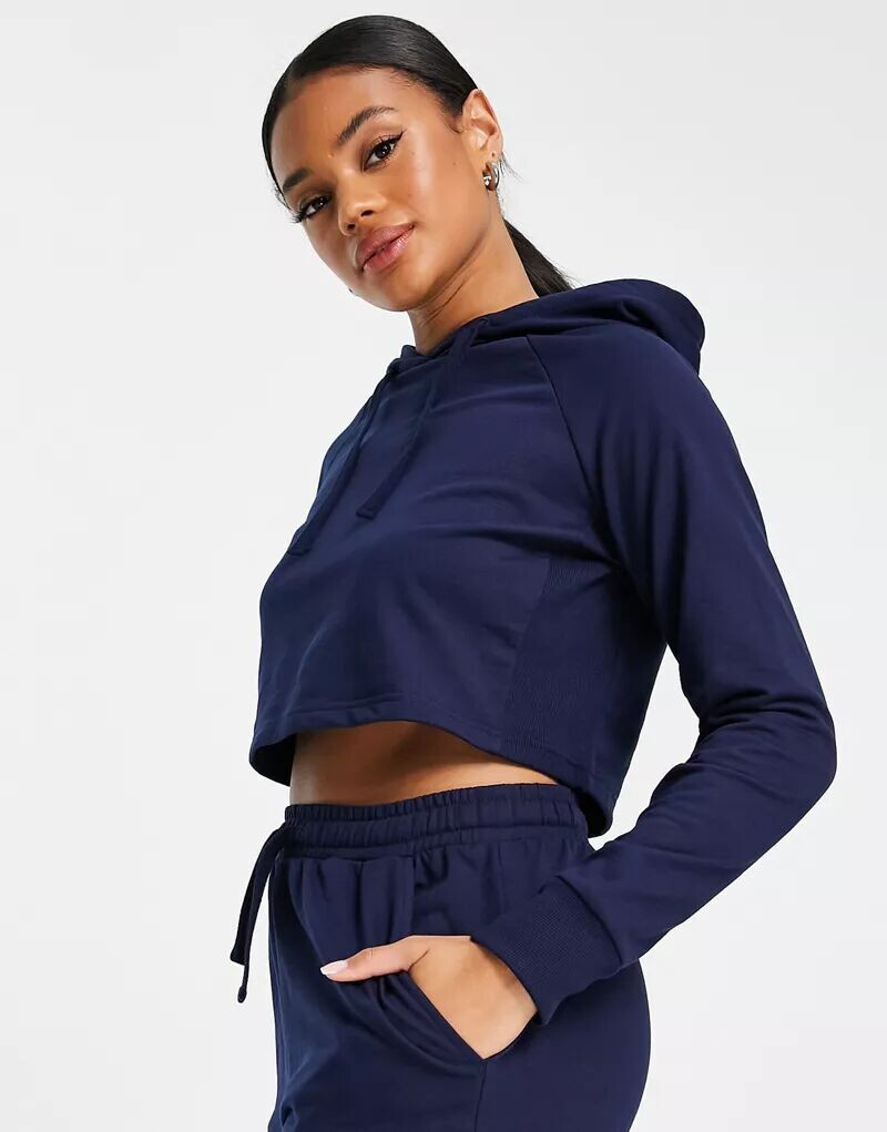 

Комбинированное спортивное худи из джерси с петелькой ASOS Icon