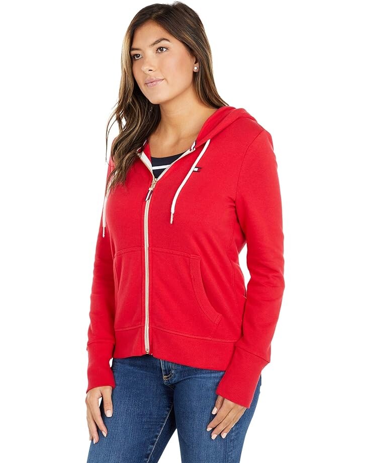 

Худи Tommy Hilfiger Flag Zip Hoodie, цвет Scarlet