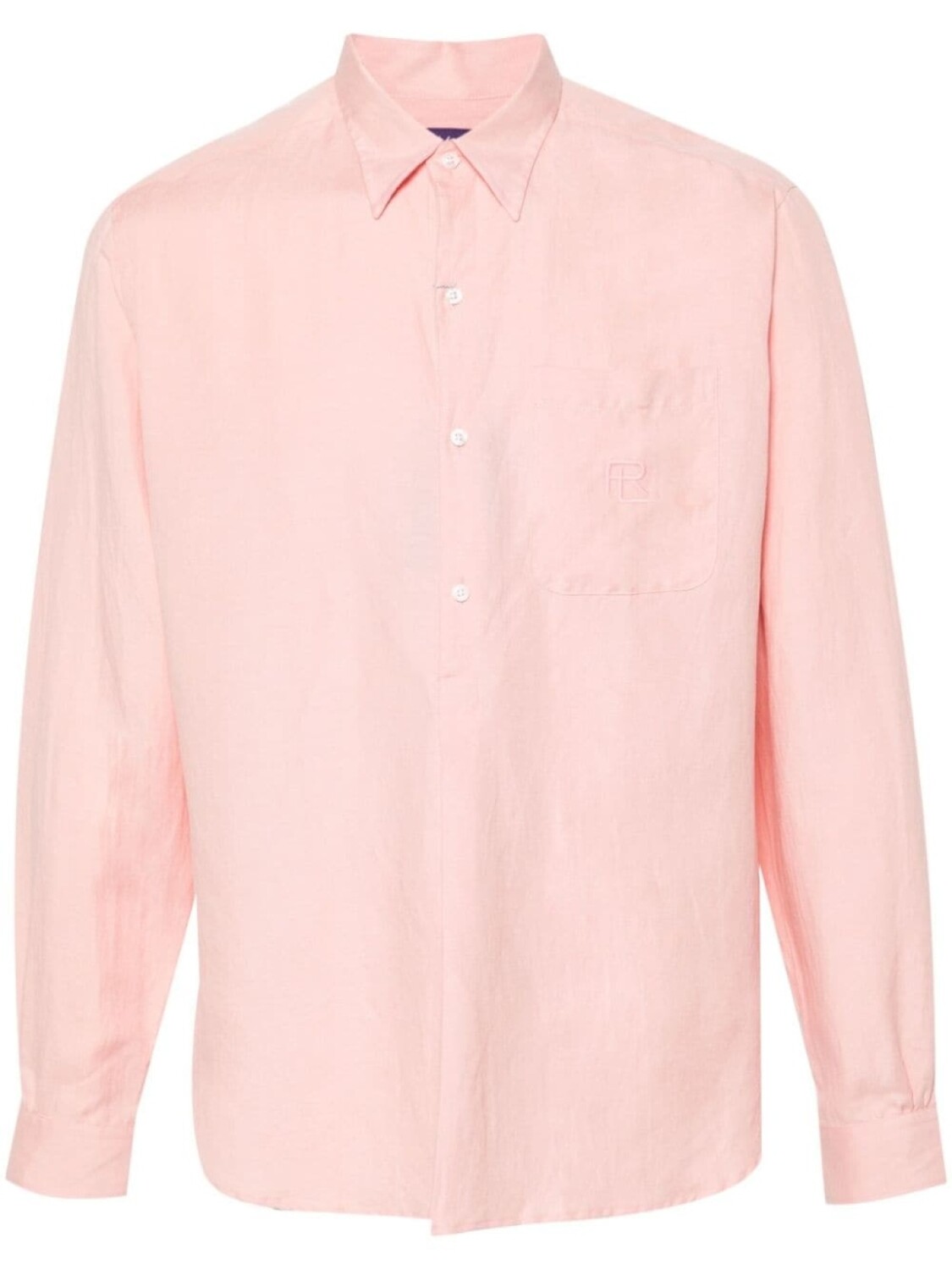 

Ralph Lauren Purple Label рубашка с вышитым логотипом, розовый
