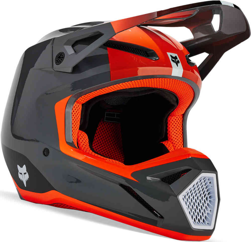 Молодежный шлем для мотокросса V1 Ballast MIPS FOX, серый/оранжевый