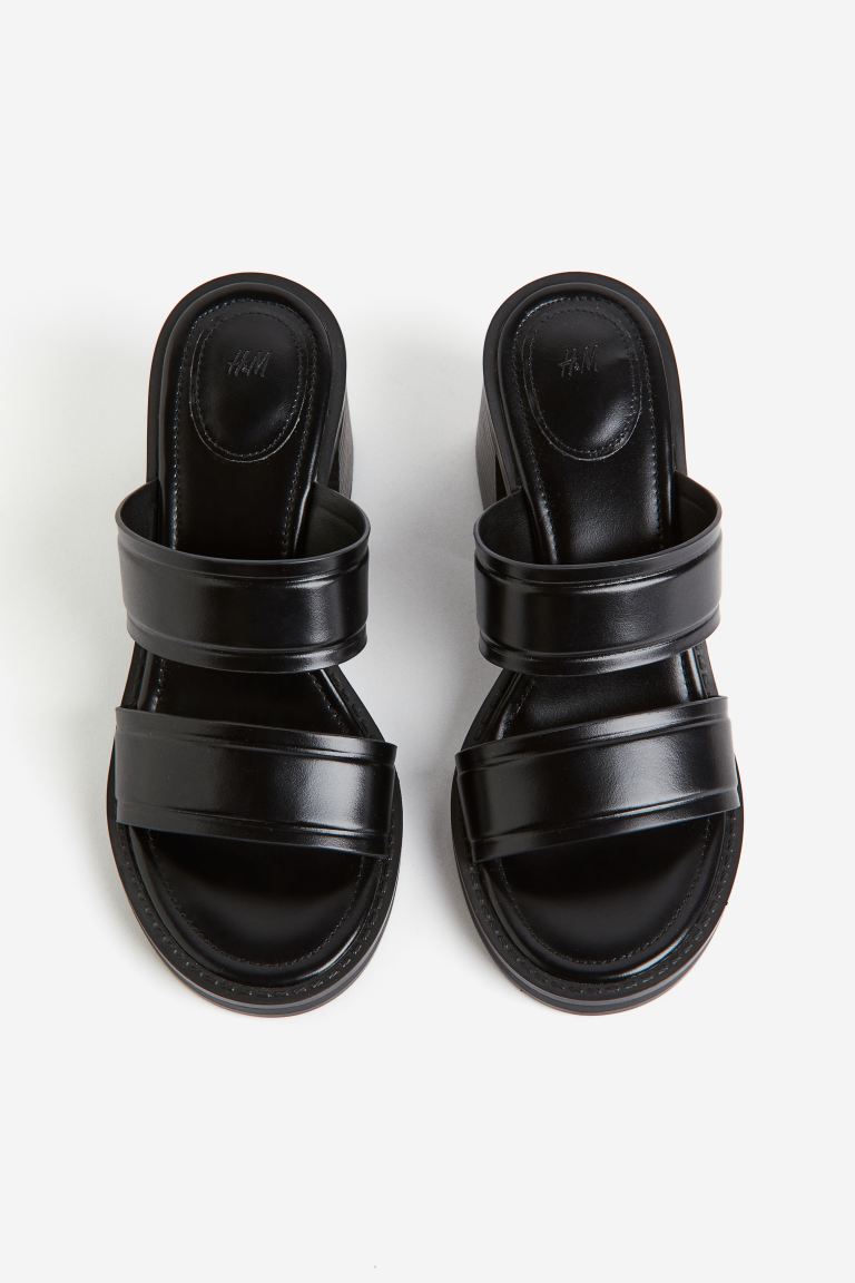 Босоножки на каблуке H&M, черный