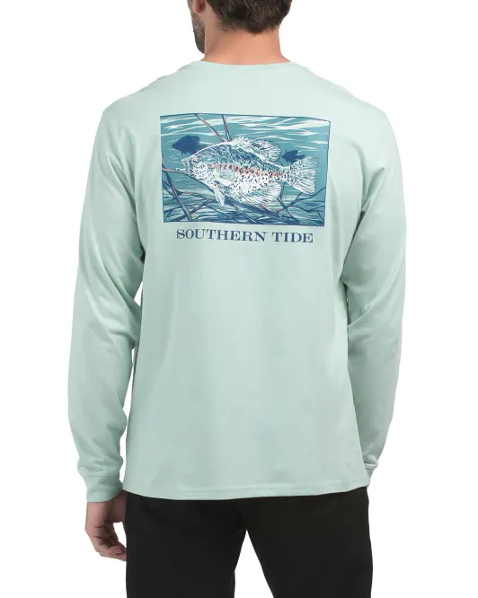 

Футболка с длинными рукавами Fraed Fish Friends Southern Tide, цвет Aqua