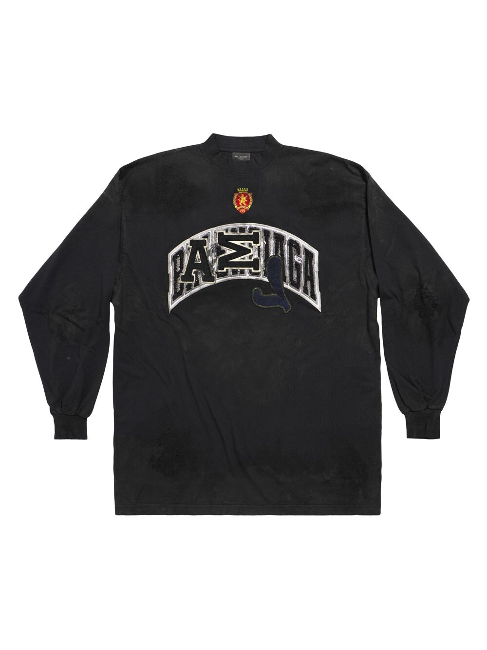 

Футболка с длинным рукавом Skater оверсайз Balenciaga, черный