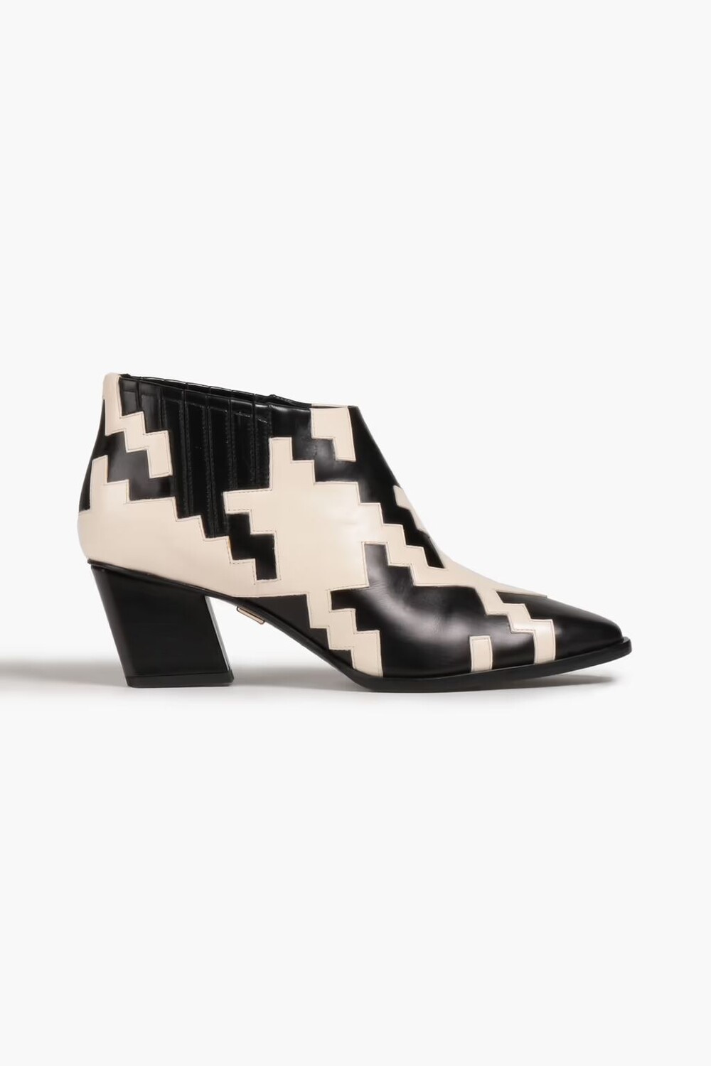 

Двухцветные кожаные ботильоны Roger Vivier, черный