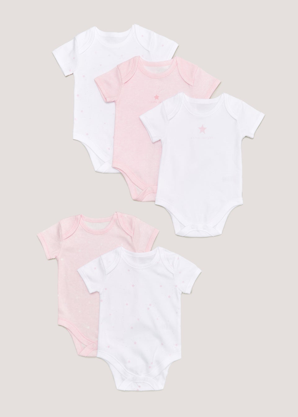 Комплект из 5 боди розового цвета для малышей (для новорожденных – 23 мес.)