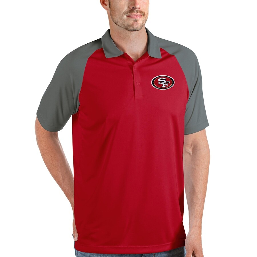 

Поло с коротким рукавом Antigua San Francisco 49Ers, алый