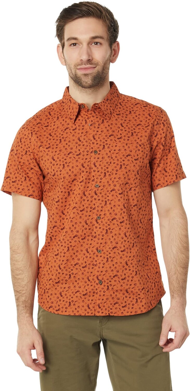 

Рубашка с коротким рукавом Fletch Toad&Co, цвет Rust Bigfoot Print