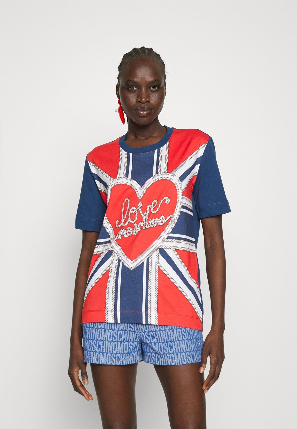 

Футболка с принтом Love Moschino, синий