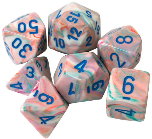 

Аксессуары Chessex Chessex Dice Set: Festive Pop-Art/Blue (7)