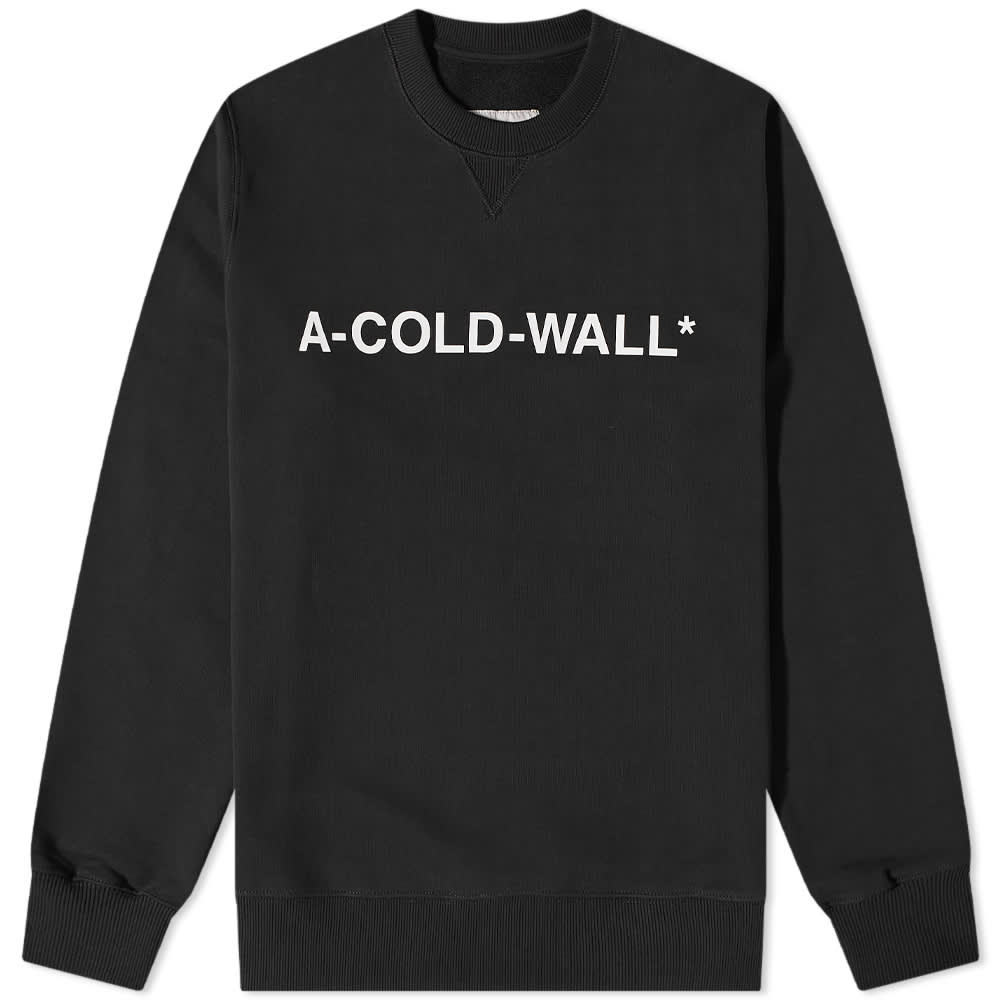 Свитшот с логотипом A-COLD-WALL*, черный a cold wall windermere круглый трикотаж черный