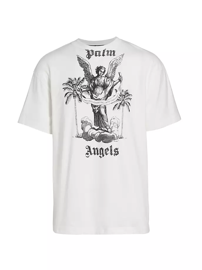 

Футболка с графическим логотипом университета Palm Angels, черный