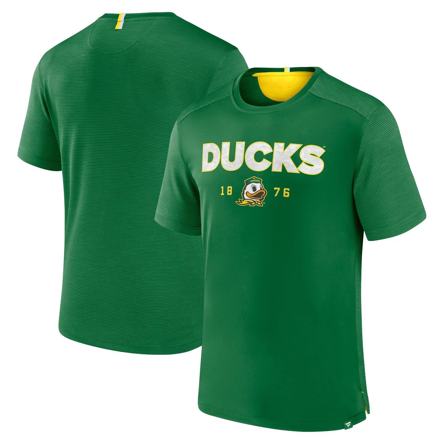 Мужская зеленая футболка с логотипом Oregon Ducks Defender Rush Fanatics