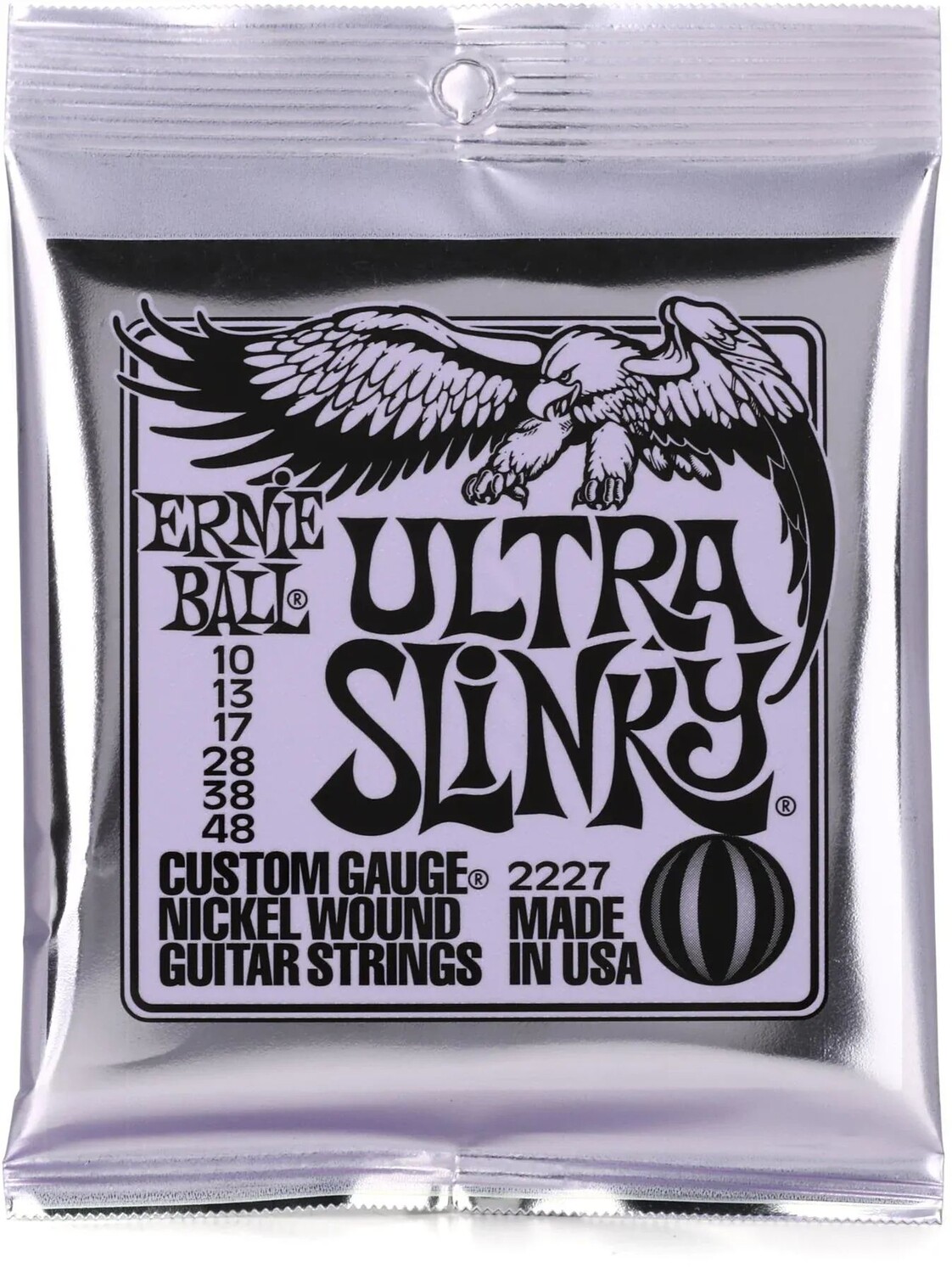 

Струны для электрогитары Ernie Ball 2227 Ultra Slinky с никелевой обмоткой — .010-.048