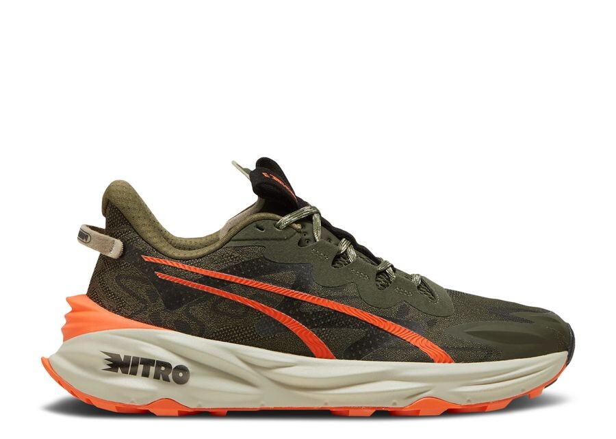 

Кроссовки Puma Fast Trac Nitro 3, цвет Seasons Dark Olive Flame Flicker