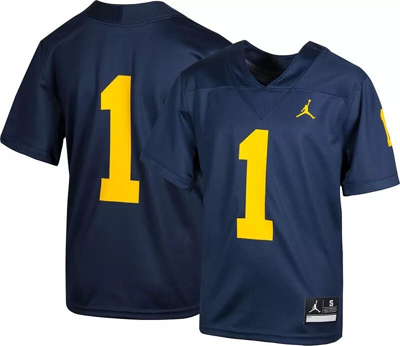 

Синяя футбольная майка Jordan Youth Michigan Wolverines # 1