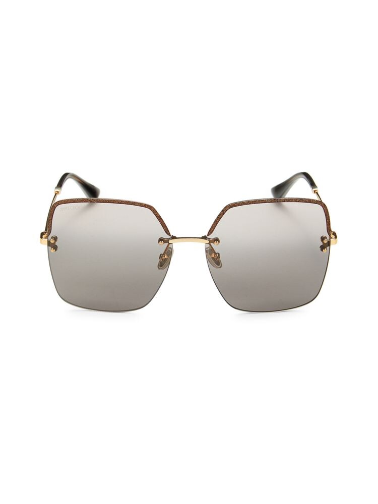 Квадратные солнцезащитные очки Tavis 60MM Jimmy Choo, серый
