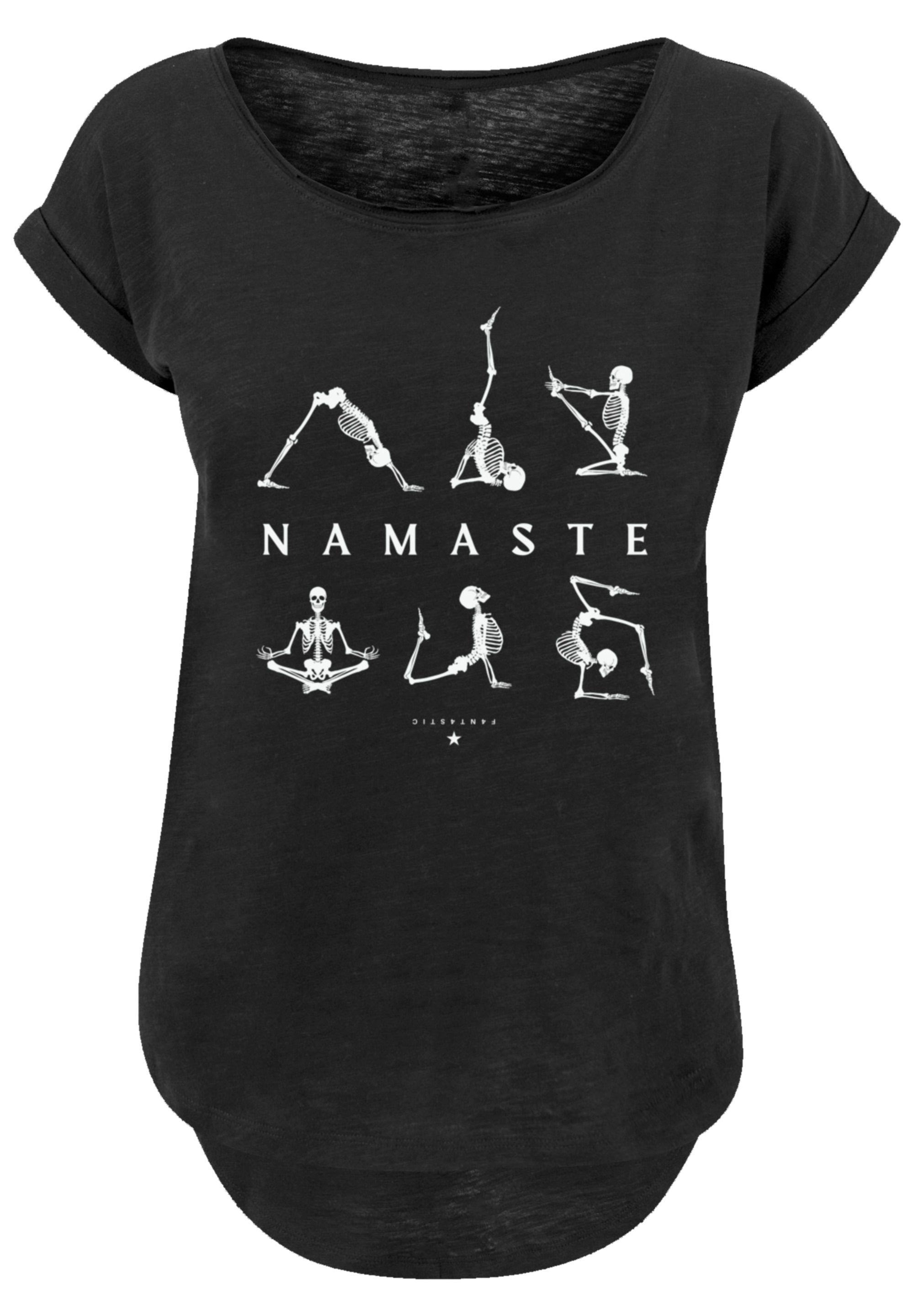 цена Футболка F4NT4STIC Namaste Yoga Skelett Halloween, черный