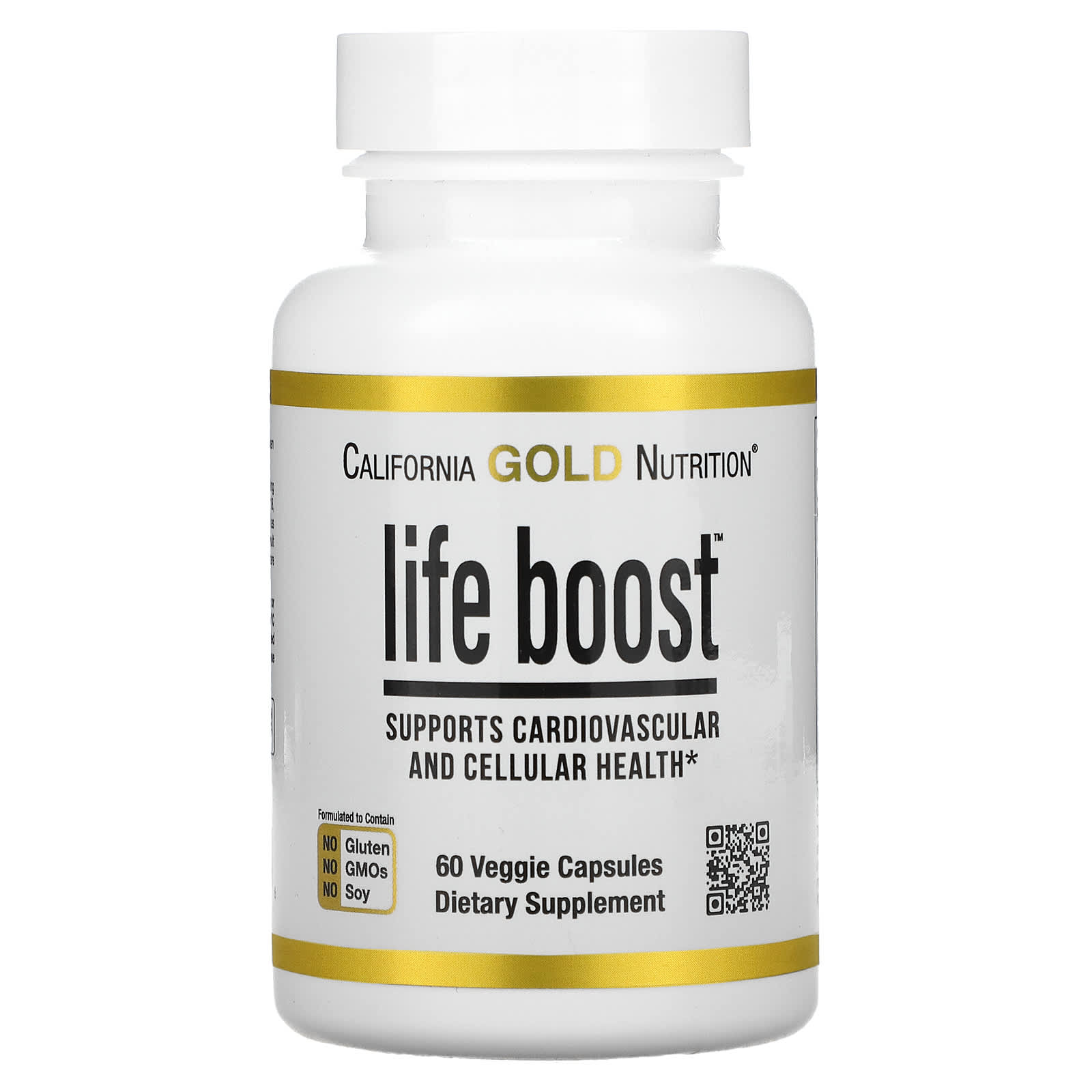 

Life Boost, 60 растительных капсул, California Gold Nutrition