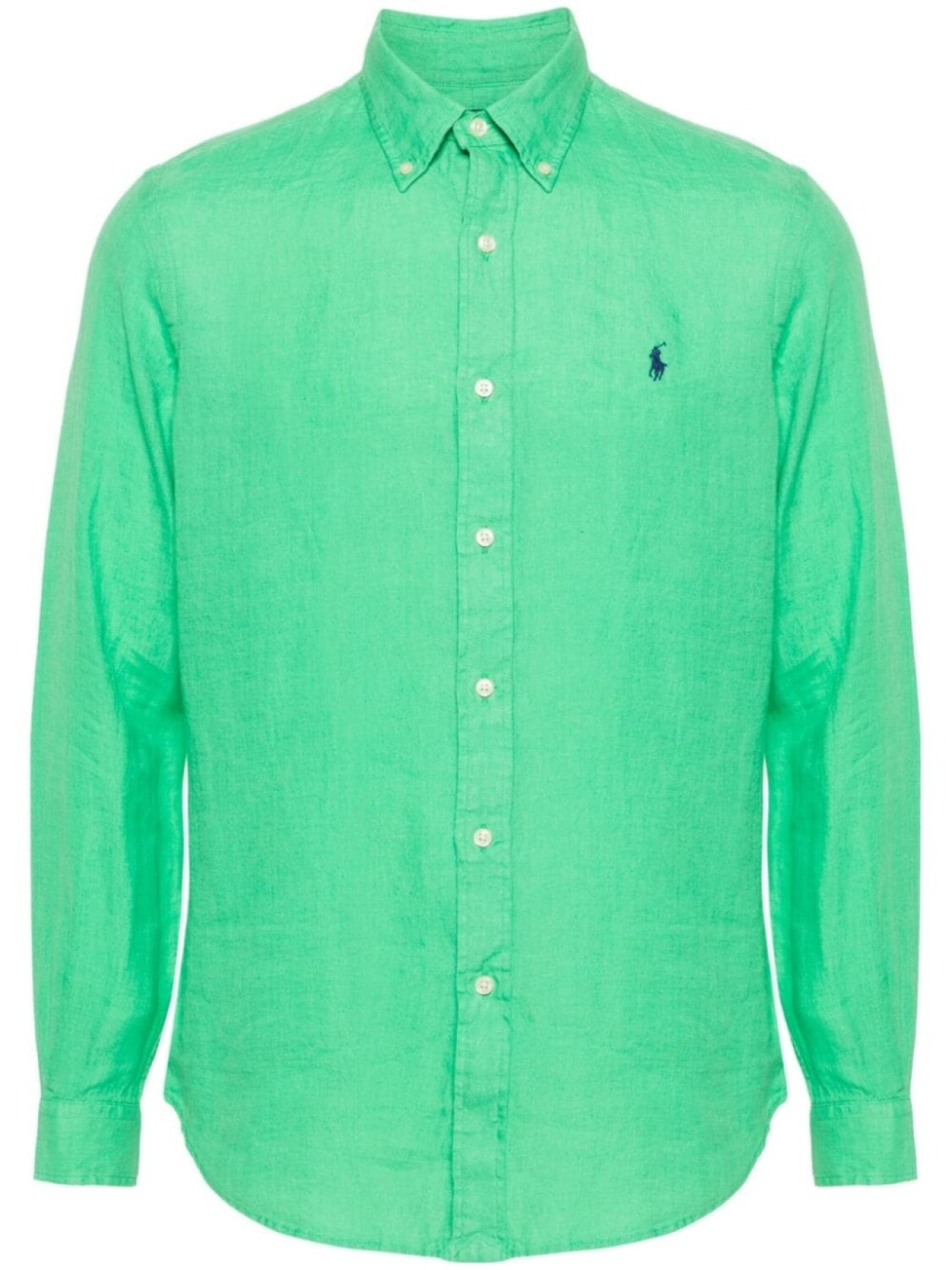 

Polo Ralph Lauren льняная рубашка с логотипом Polo Pony, зеленый
