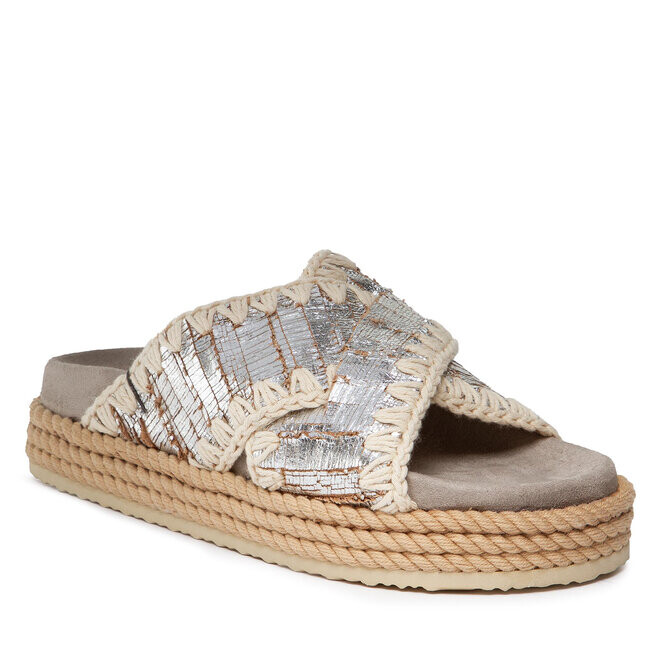 

Шлепанцы Mou RopeBio Sandal, серебро
