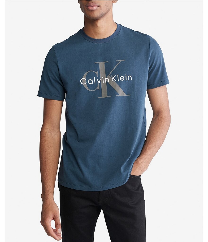 

Футболка с короткими рукавами и логотипом Calvin Klein, синий