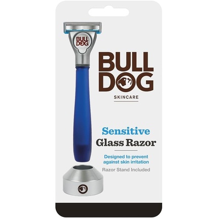 Бритва Bulldog Skincare Sensitive Glass - синяя