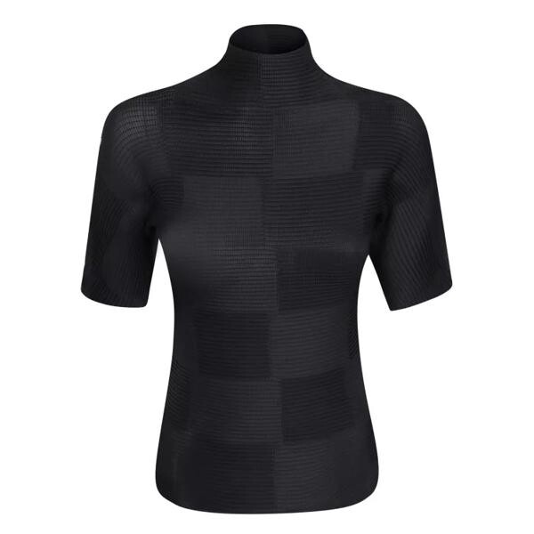 

Футболка checkered top Issey Miyake, черный