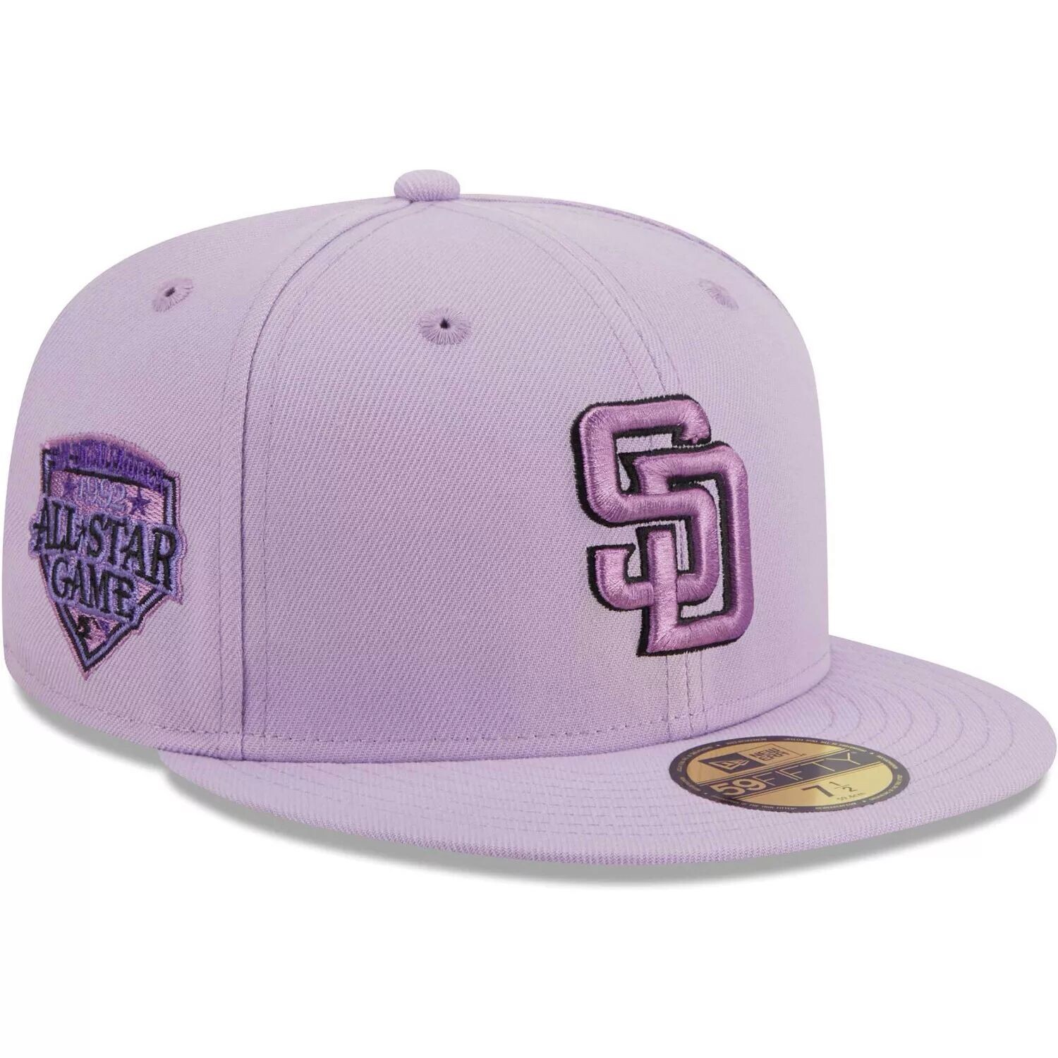 

Мужская приталенная шляпа New Era Lavender San Diego Padres 59FIFTY