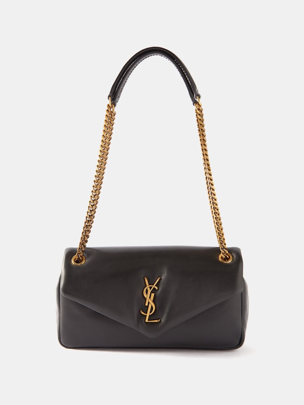 

Кожаная сумка через плечо calypso Saint Laurent, черный