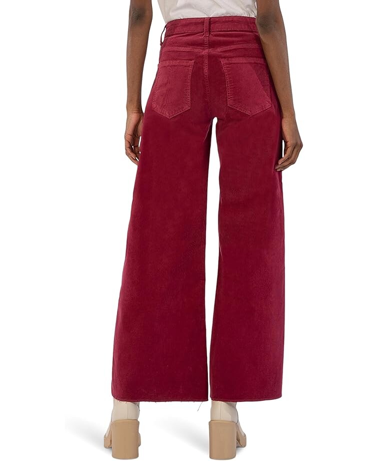 

Брюки KUT from the Kloth Jean Corduroy High-Rise Fab Ab Wide Leg, цвет Ruby