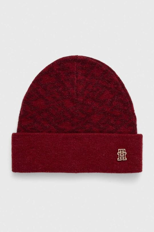 

Шапка из смесовой шерсти Tommy Hilfiger, бордовый