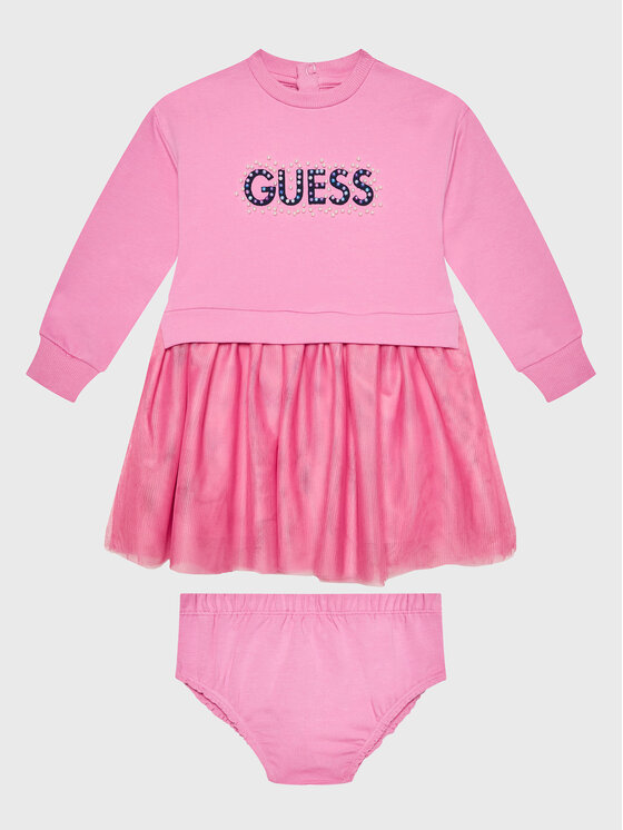 

Платье на каждый день, стандартного кроя Guess, розовый