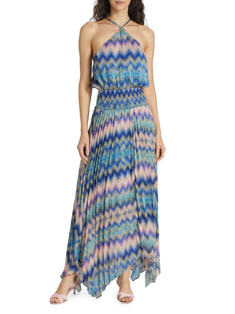 

Платье макси с платком Giana Chevron Ramy Brook, цвет Spring Navy Multi