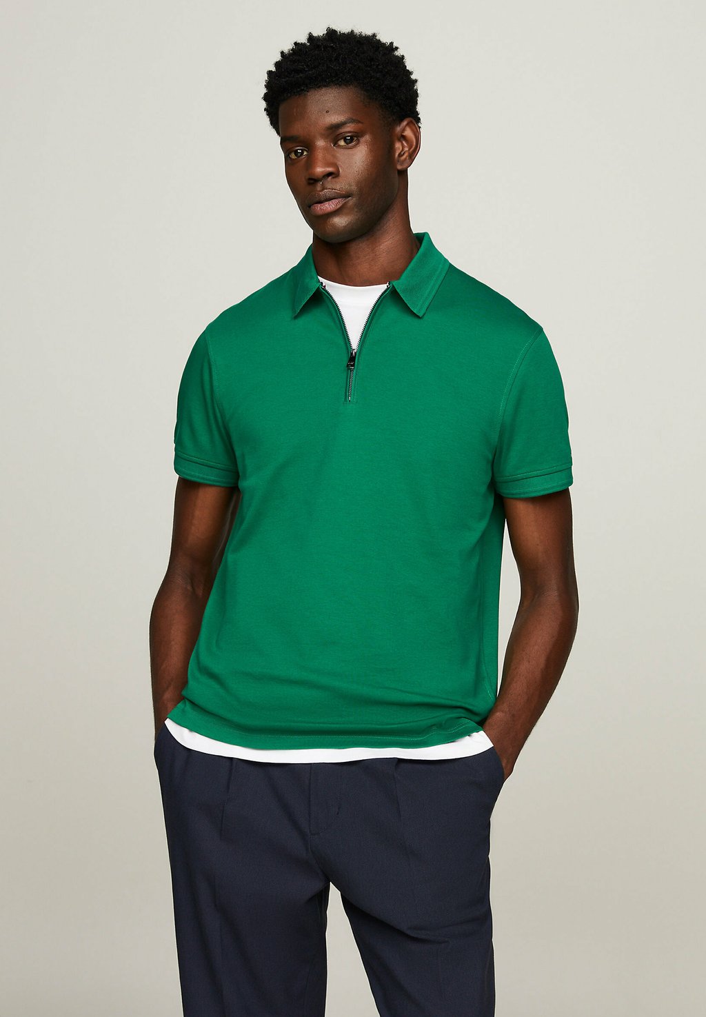 Рубашка-поло Interlock Tommy Hilfiger, цвет nouveau green