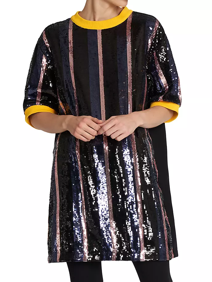 

Полосатая туника с пайетками Plan C, цвет multicolor stripes
